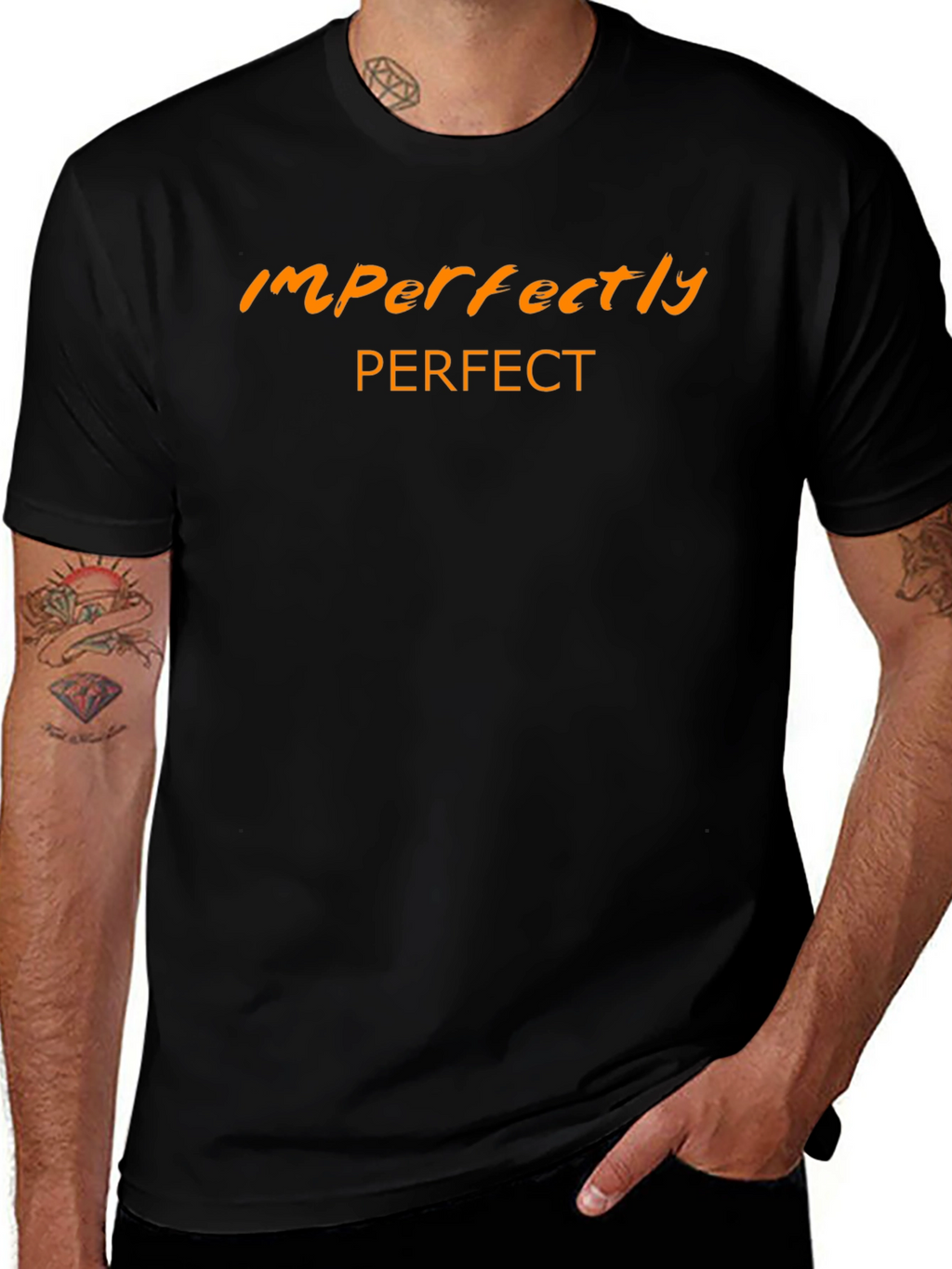 Imperfectly Perfect Black Graphic Tee