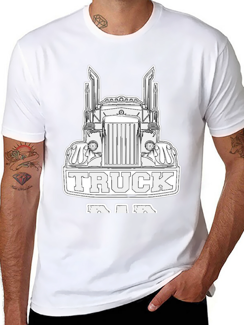 Truck Dad Black T-Shirt