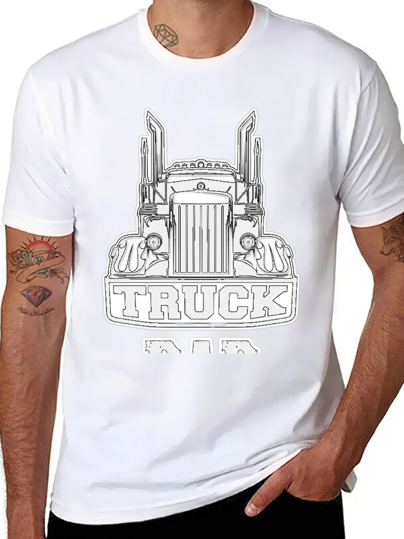 Truck Dad Black T-Shirt