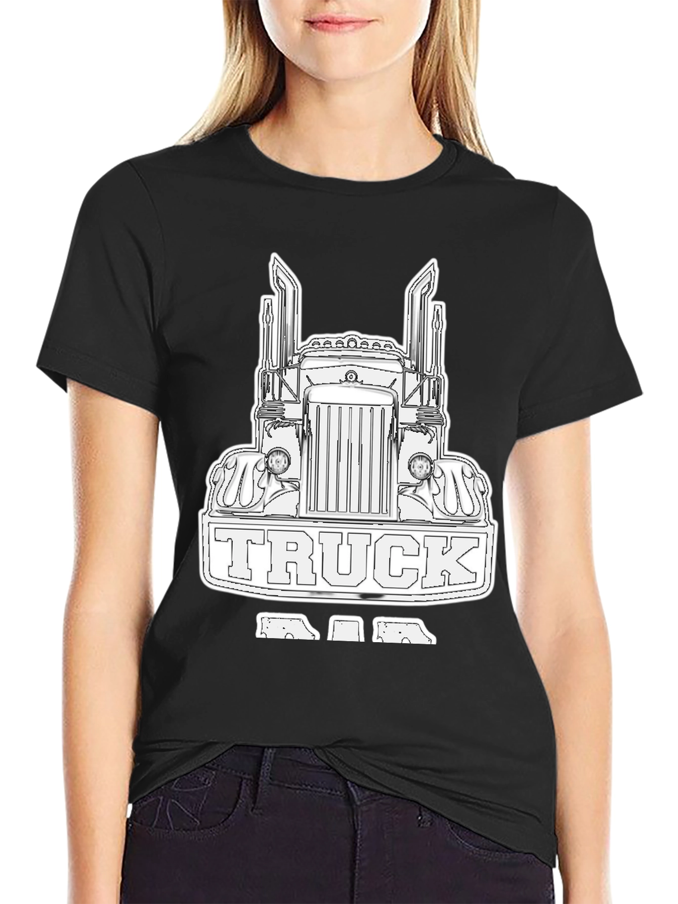 Truck Dad Black T-Shirt