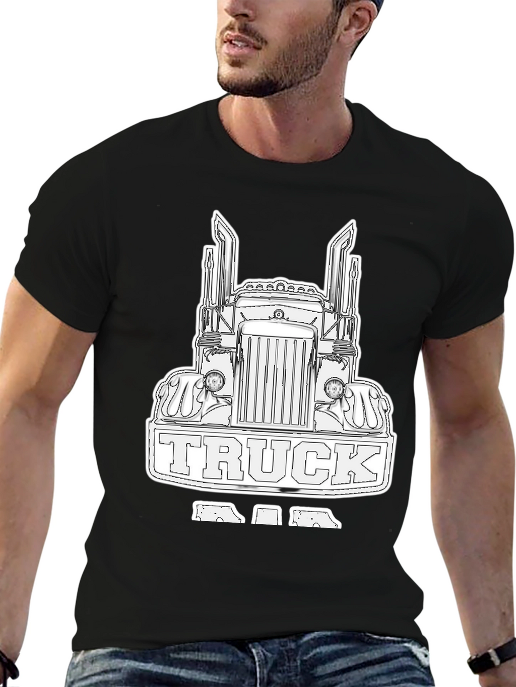 Truck Dad Black T-Shirt