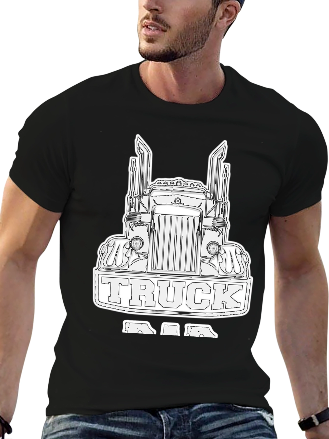 Truck Dad Black T-Shirt