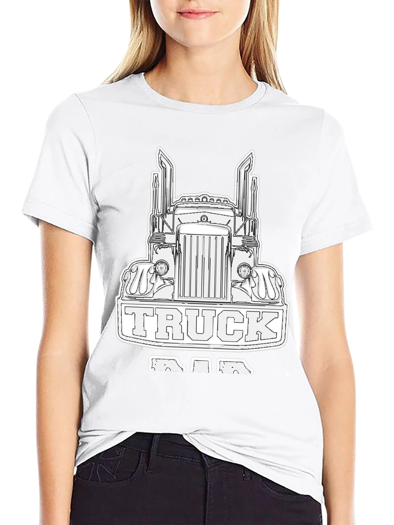 Truck Dad Black T-Shirt