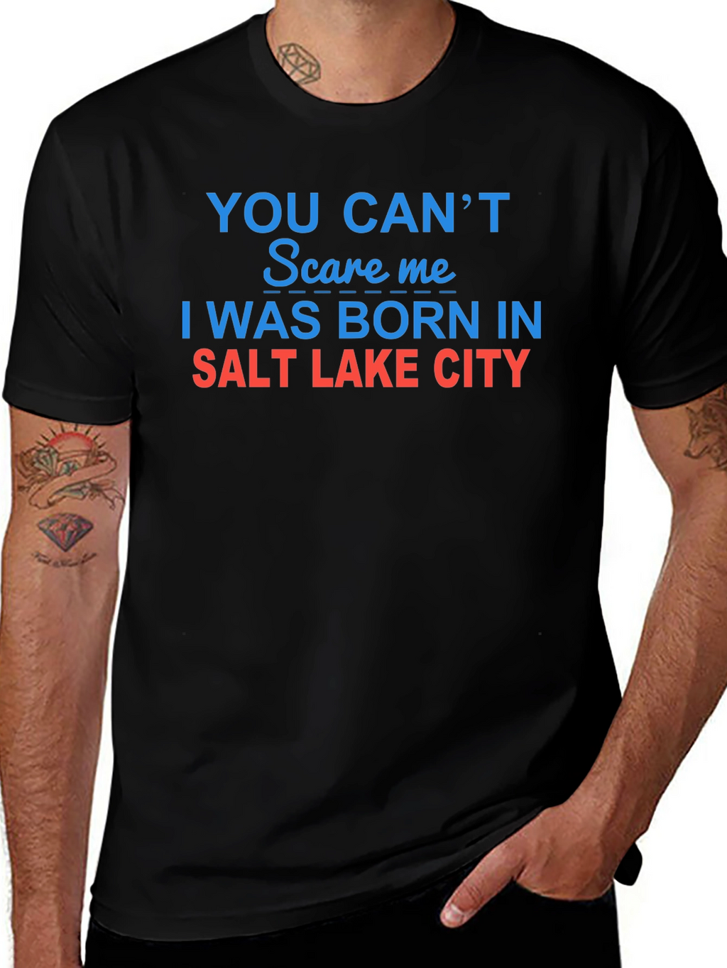 Salt Lake City Born Funny Graphic T-Shirt