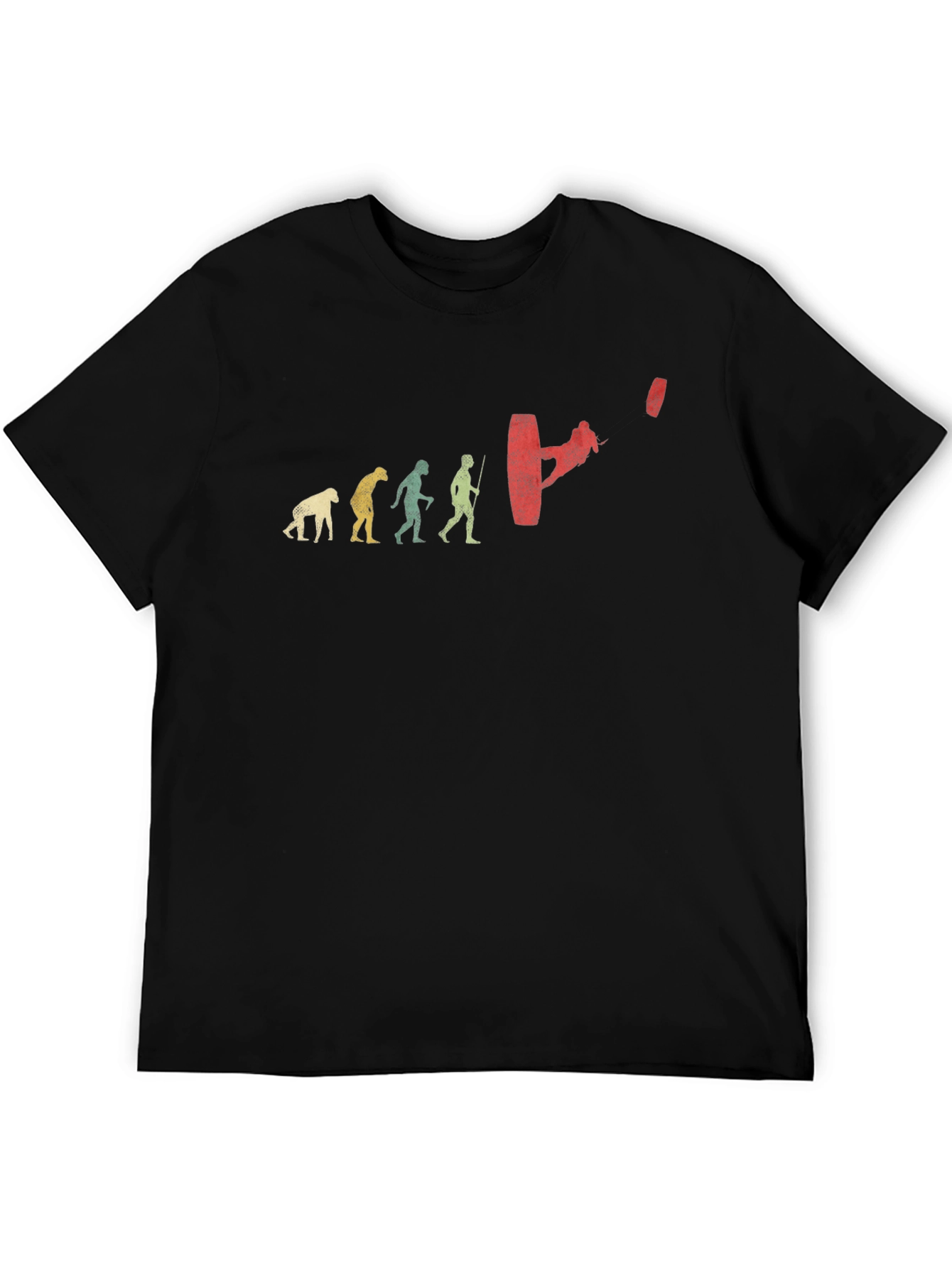Wakeboard Evolution Graphic Tee - Black Cotton T-Shirt