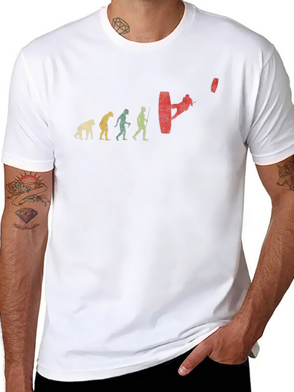 Wakeboard Evolution Graphic Tee - Black Cotton T-Shirt