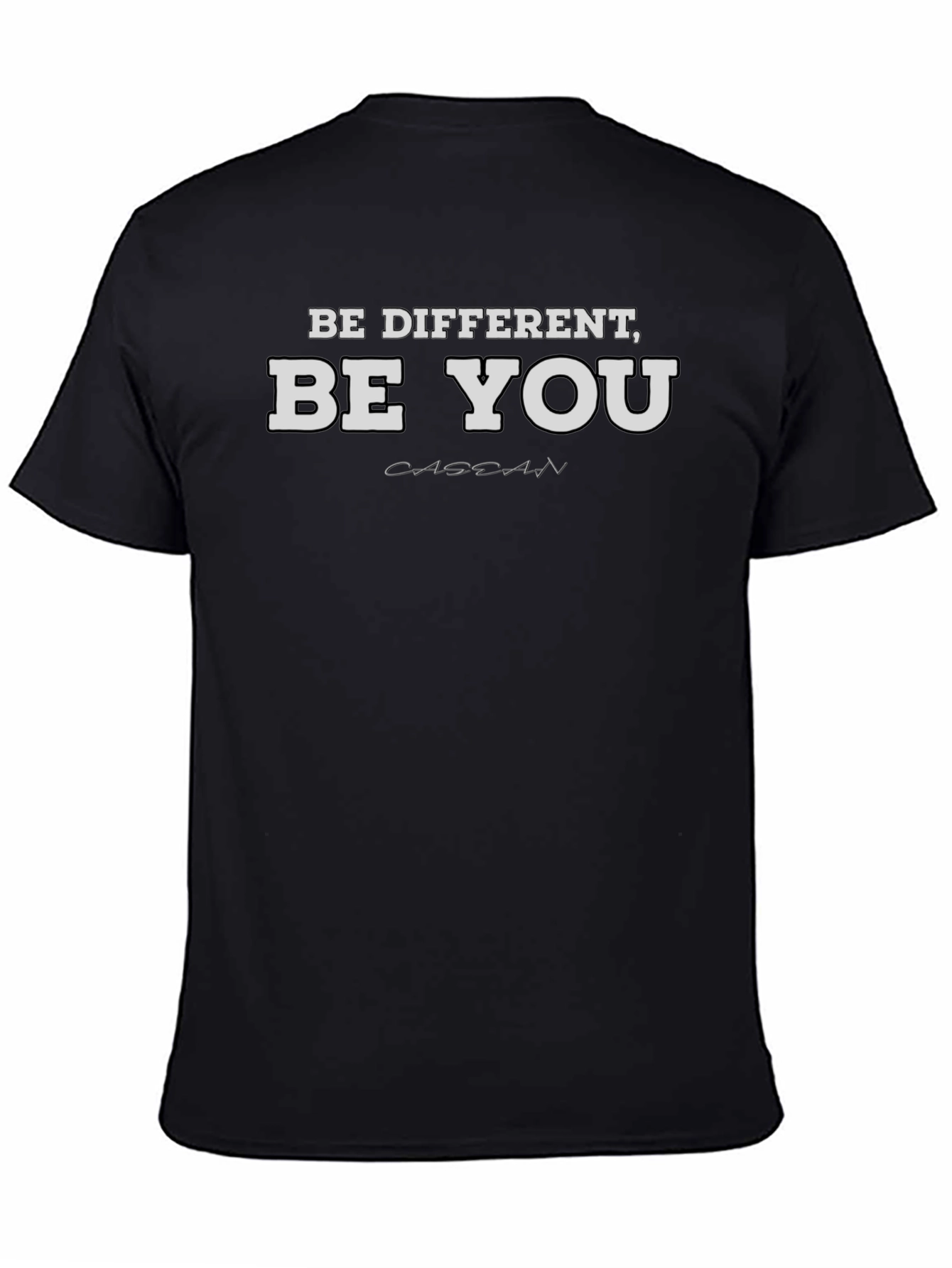 Be Different Be You Black Graphic Tee