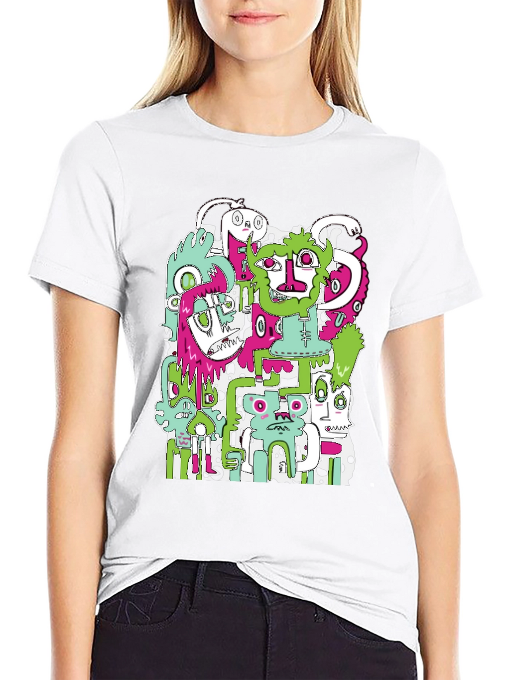 Monster Mash T-Shirt - Graphic Print Black Tee