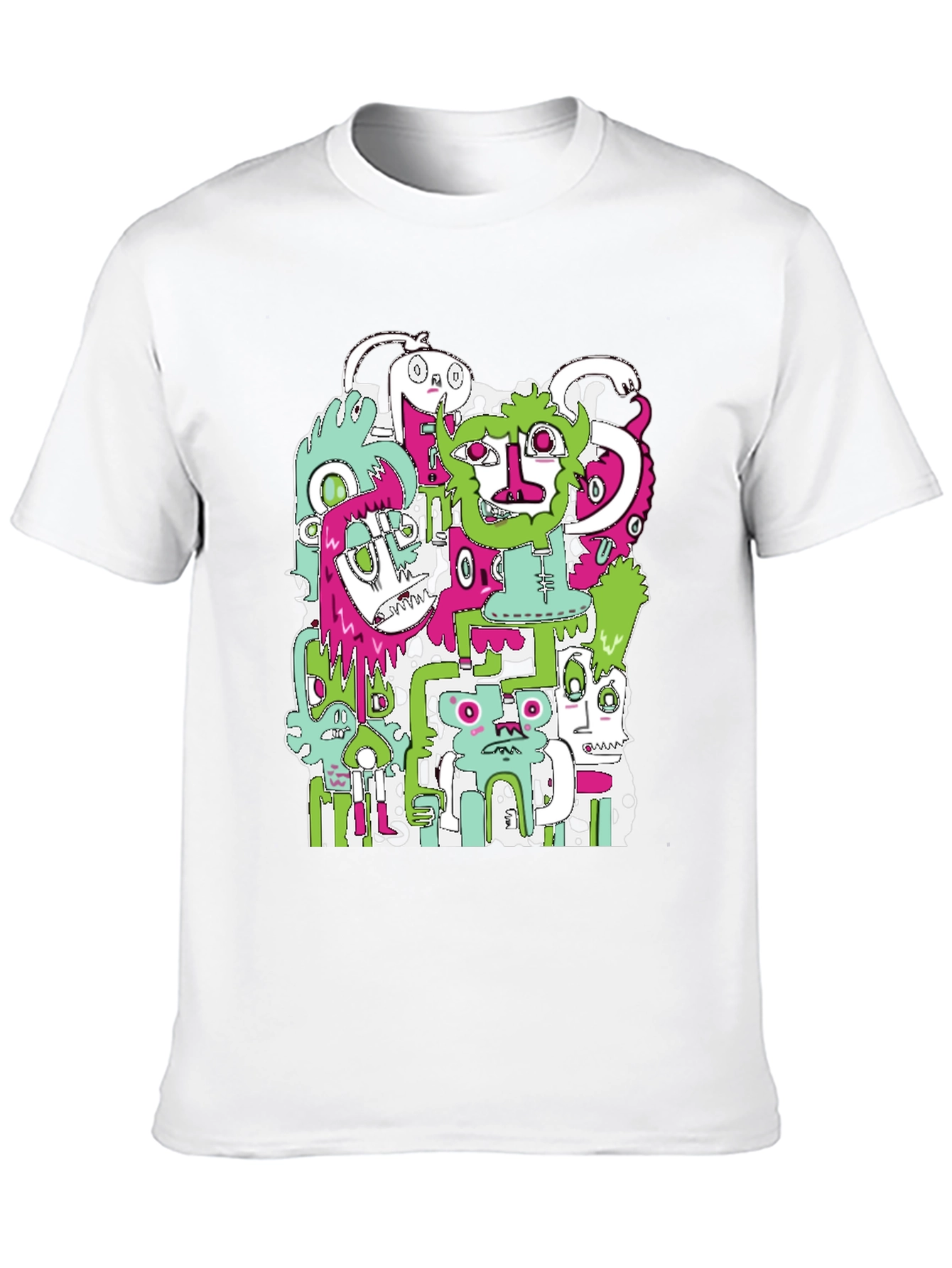 Monster Mash T-Shirt - Graphic Print Black Tee