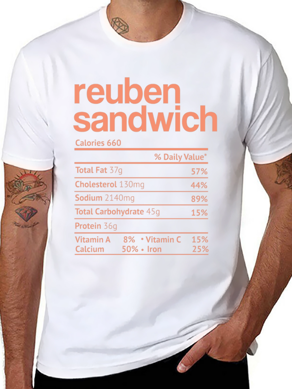 Reuben Sandwich Nutrition Facts T-Shirt
