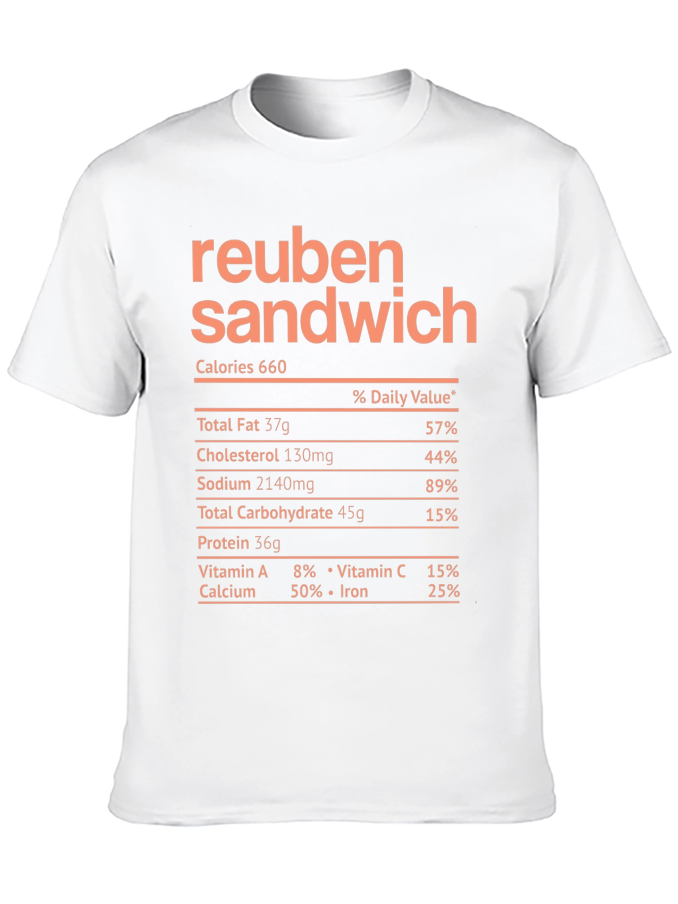 Reuben Sandwich Nutrition Facts T-Shirt
