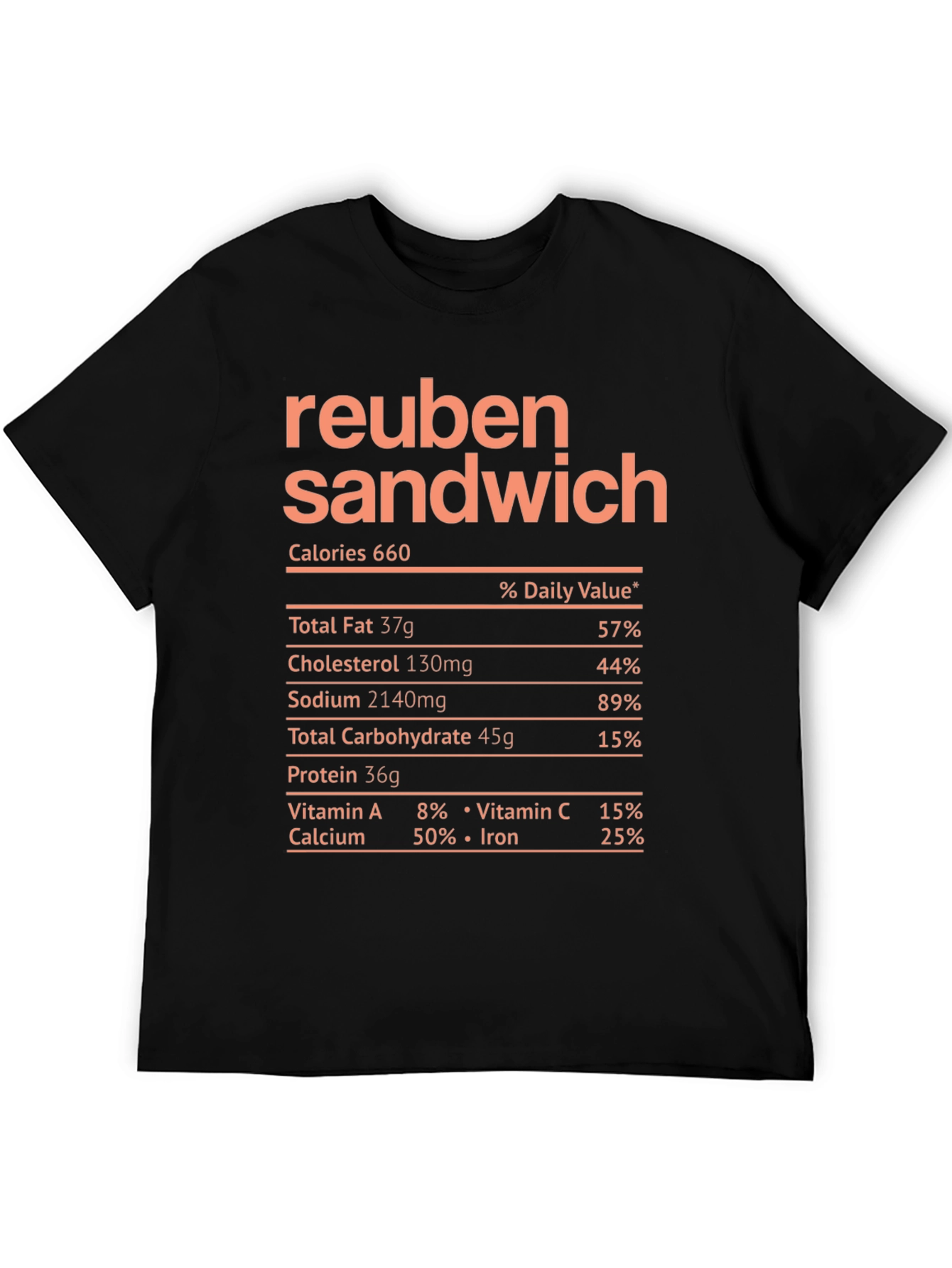 Reuben Sandwich Nutrition Facts T-Shirt