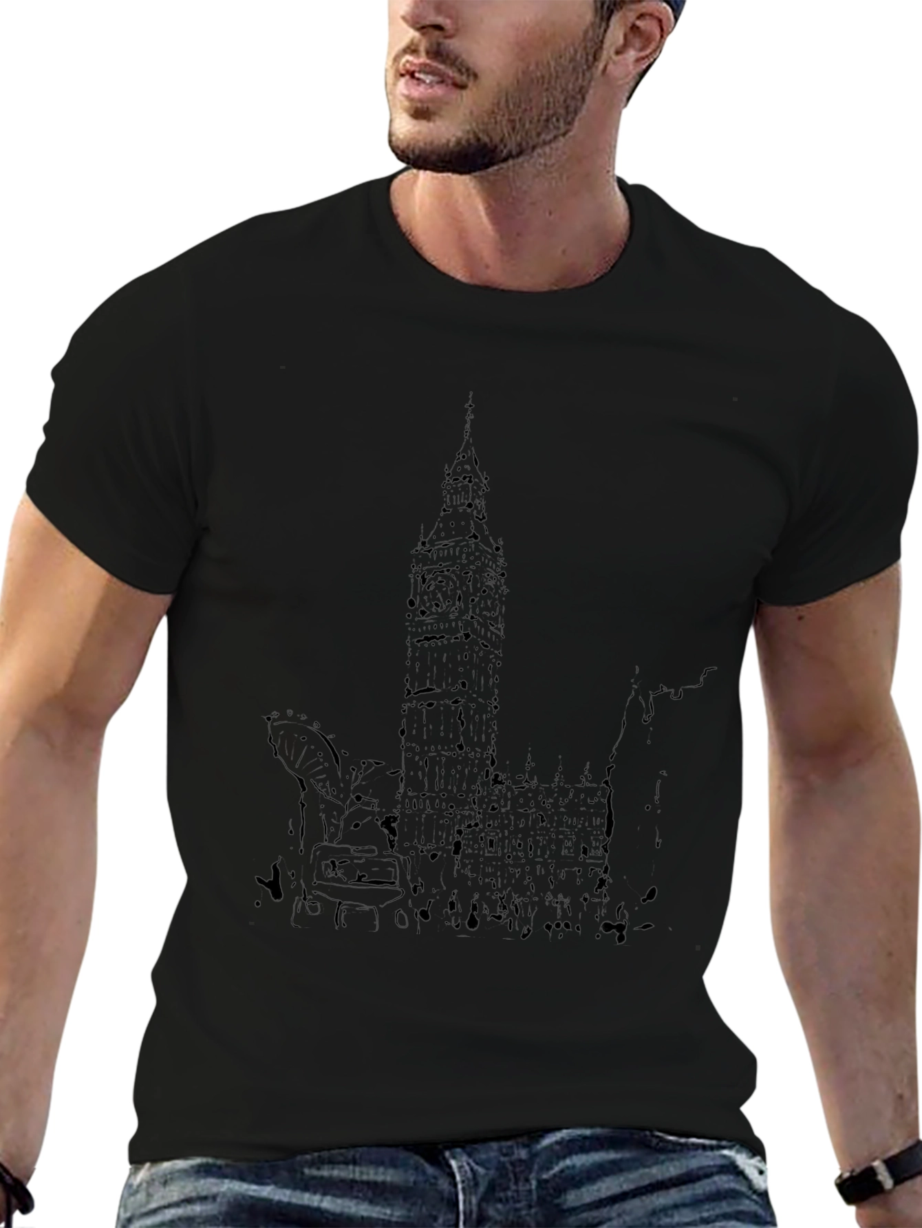 London Skyline Black T-Shirt - Urban Style Tee
