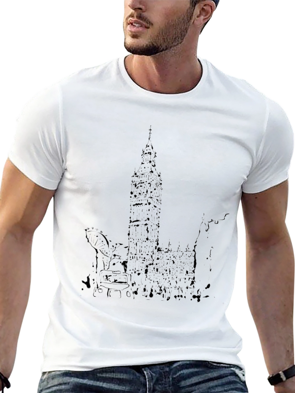 London Skyline Black T-Shirt - Urban Style Tee