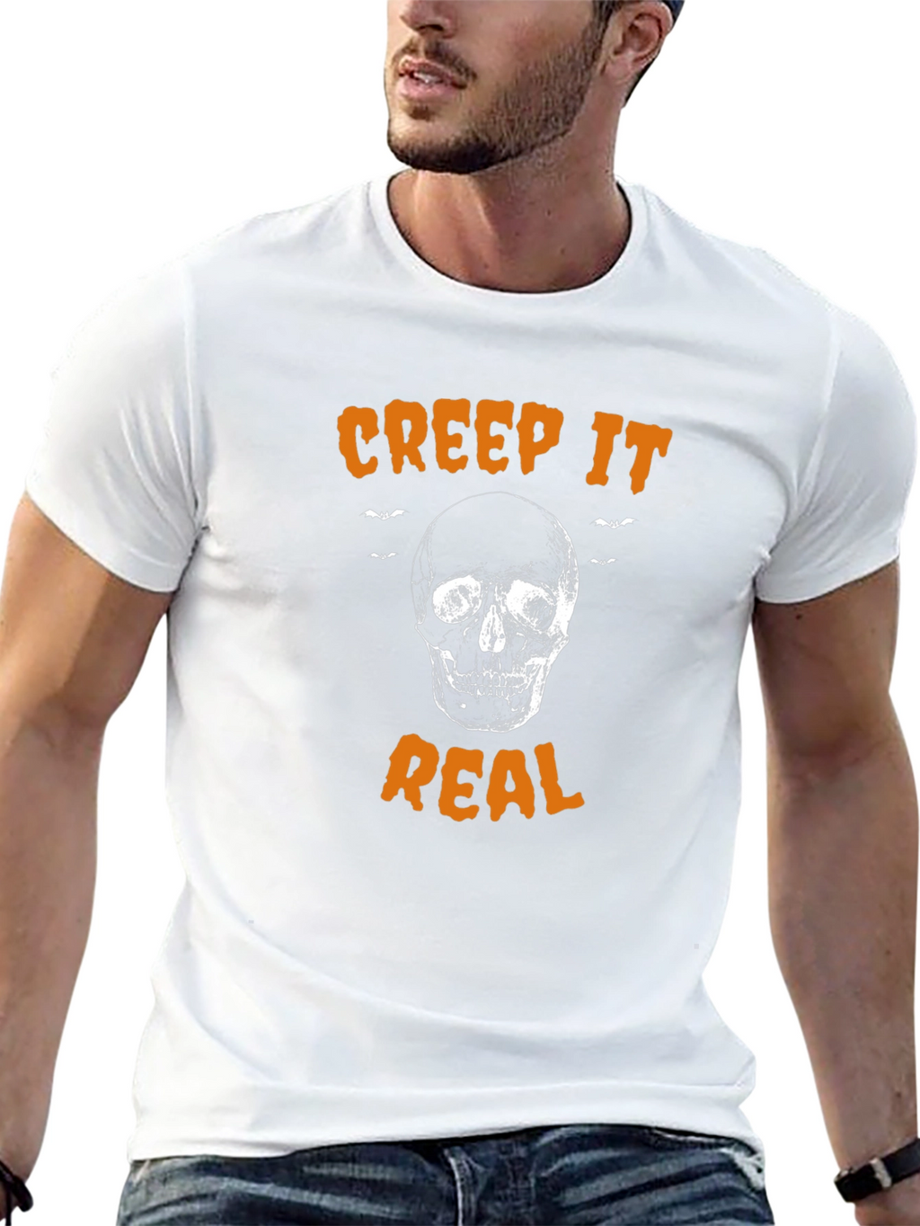 Creep It Real Halloween T-Shirt - Skull Graphic Tee