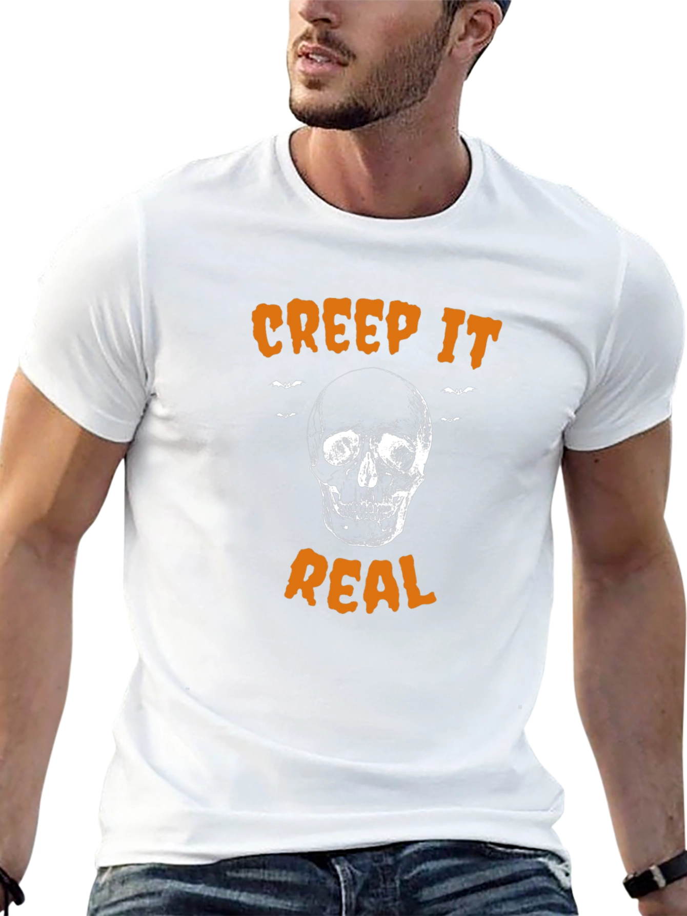 Creep It Real Halloween T-Shirt - Skull Graphic Tee