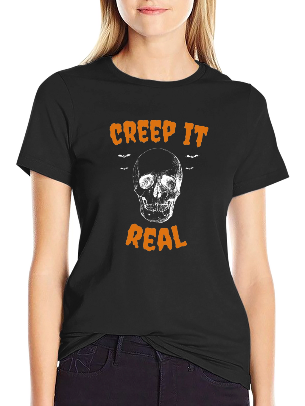 Creep It Real Halloween T-Shirt - Skull Graphic Tee
