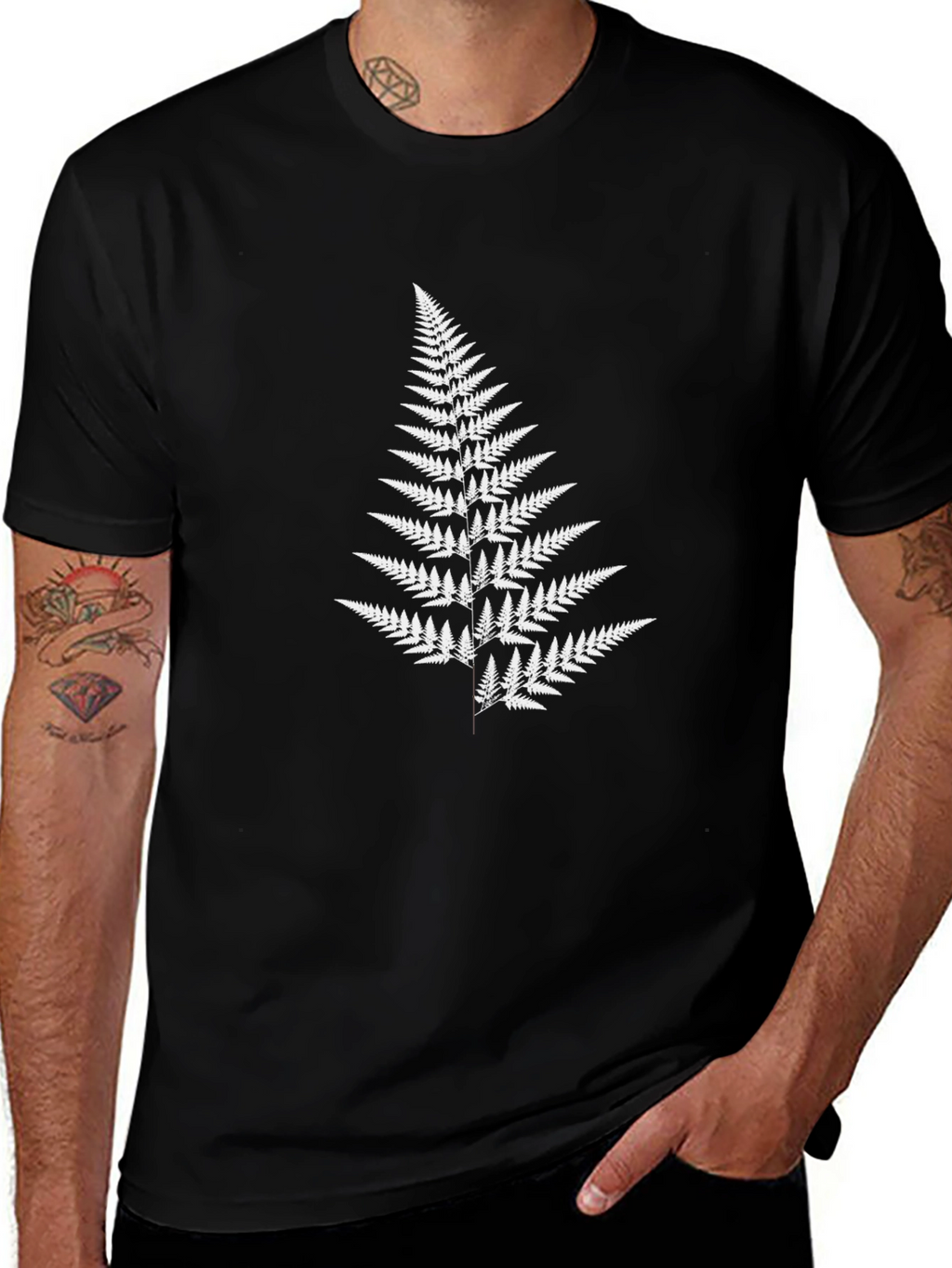 Fern Graphic Black T-Shirt