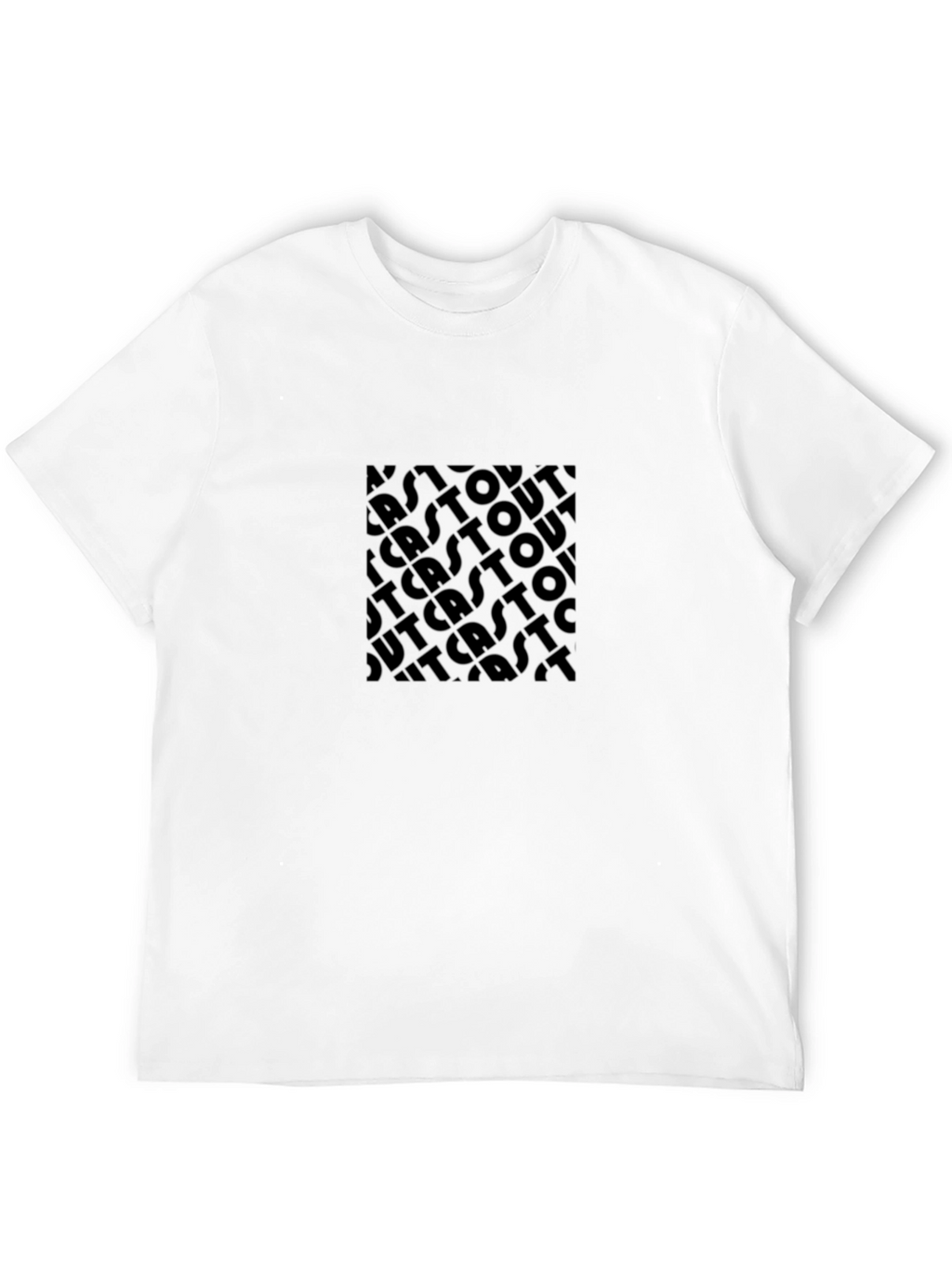 Monochrome Outcast Graphic Tee - Modern Style