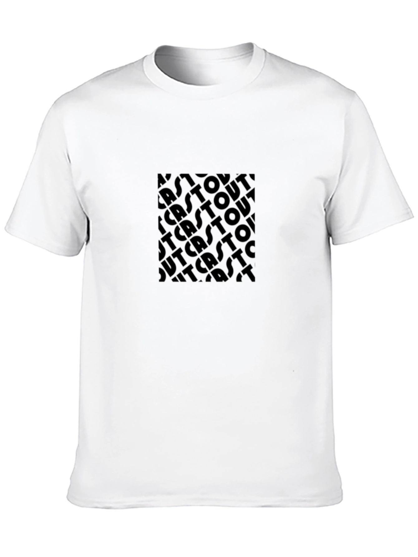 Monochrome Outcast Graphic Tee - Modern Style