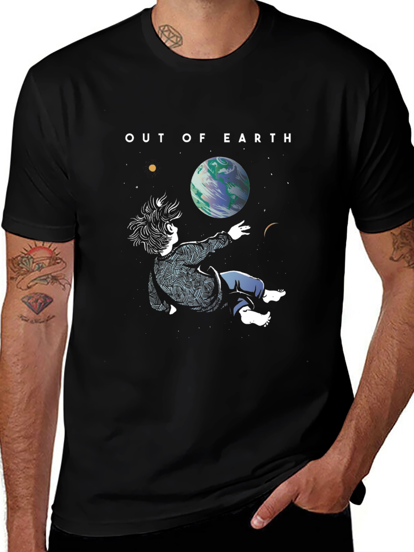 Out of Earth Graphic T-Shirt - Stylish Space Design