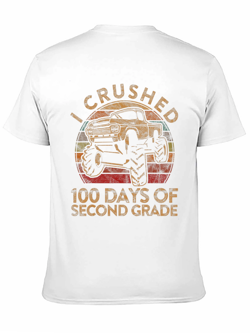 Crushed 100 Days Second Grade Monster Truck T-Shirt