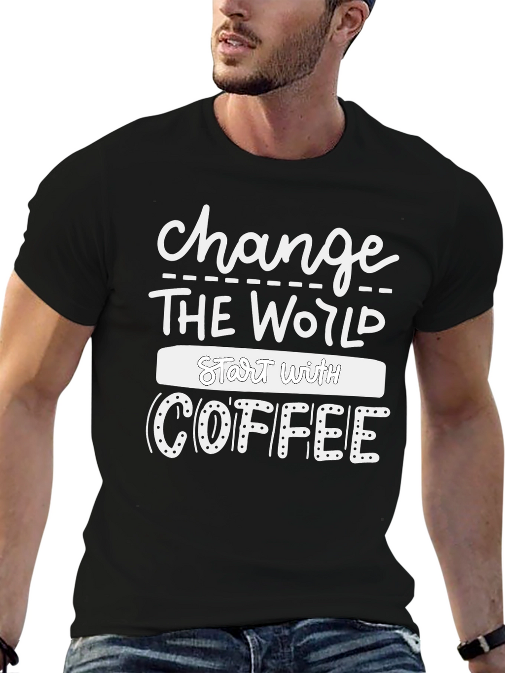 Change the World Coffee T-Shirt - Black