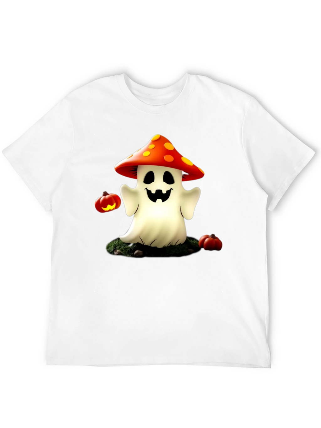 Spooky Mushroom Ghost T-Shirt - Halloween Tee