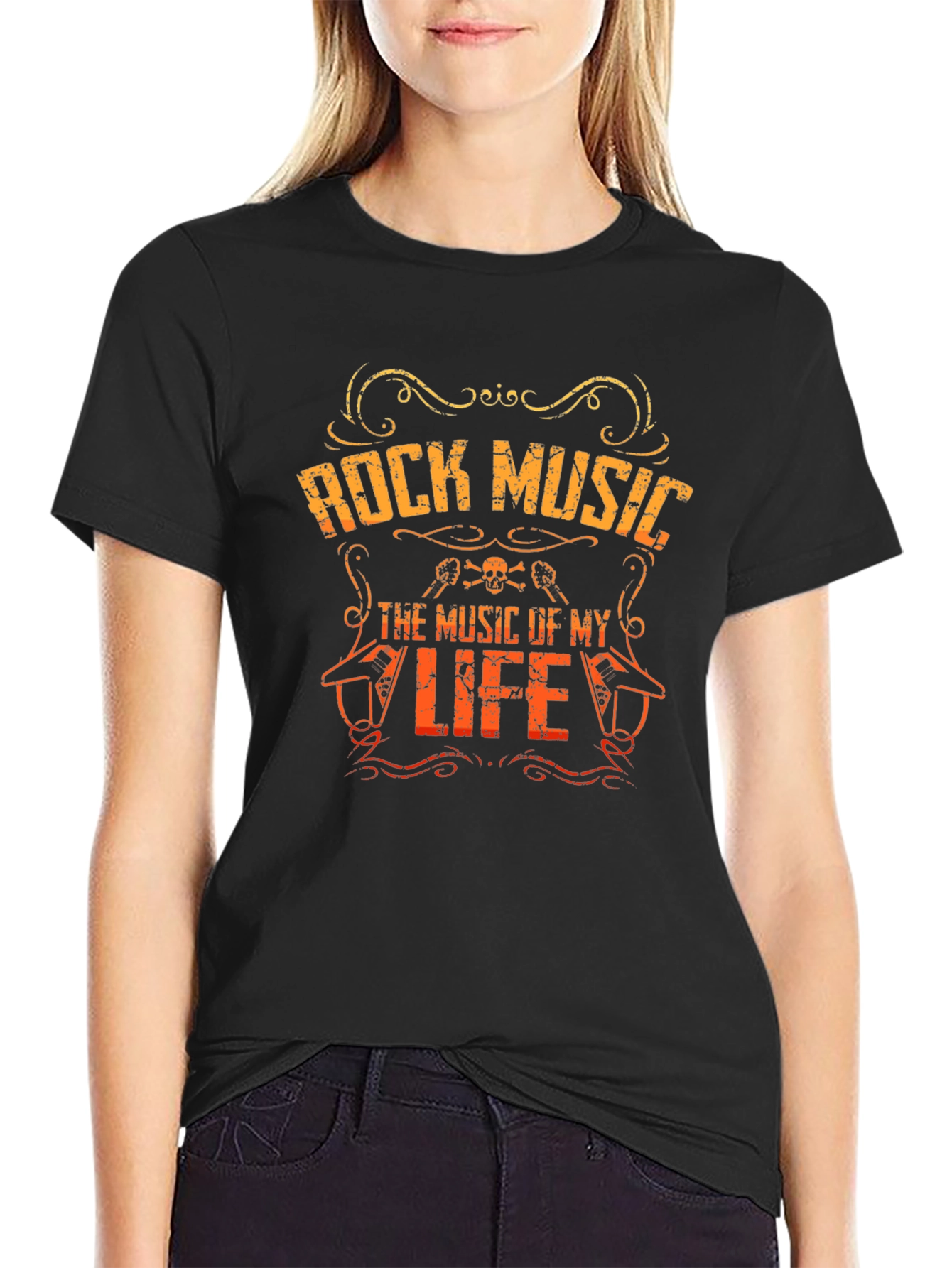 Rock Music Graphic Tee - The Music of My Life