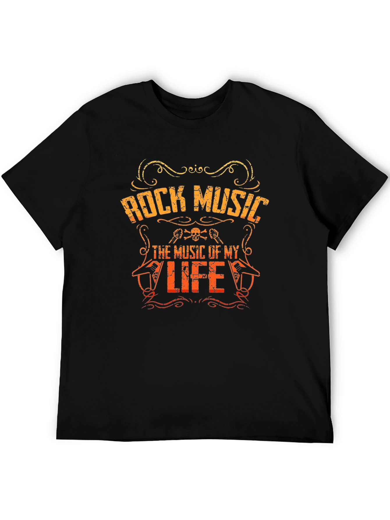 Rock Music Graphic Tee - The Music of My Life