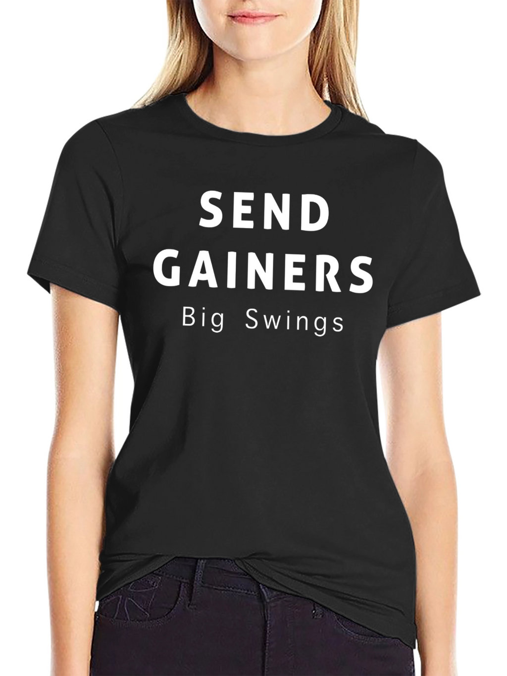 Send Gainers Big Swings Black T-Shirt