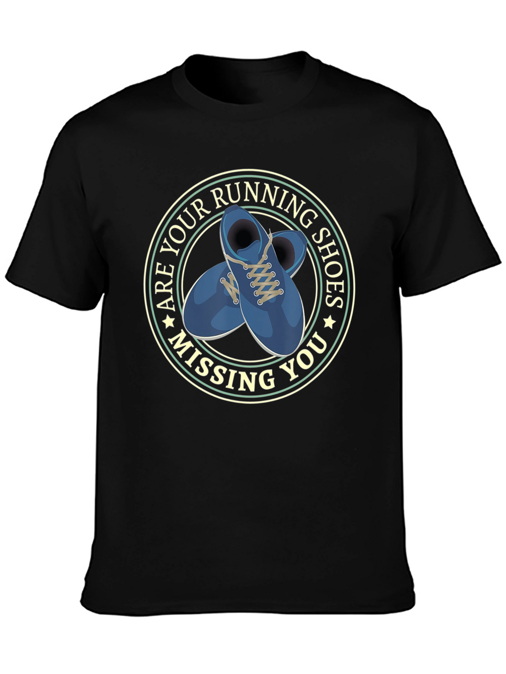 Running Shoes Missing You Black T-Shirt