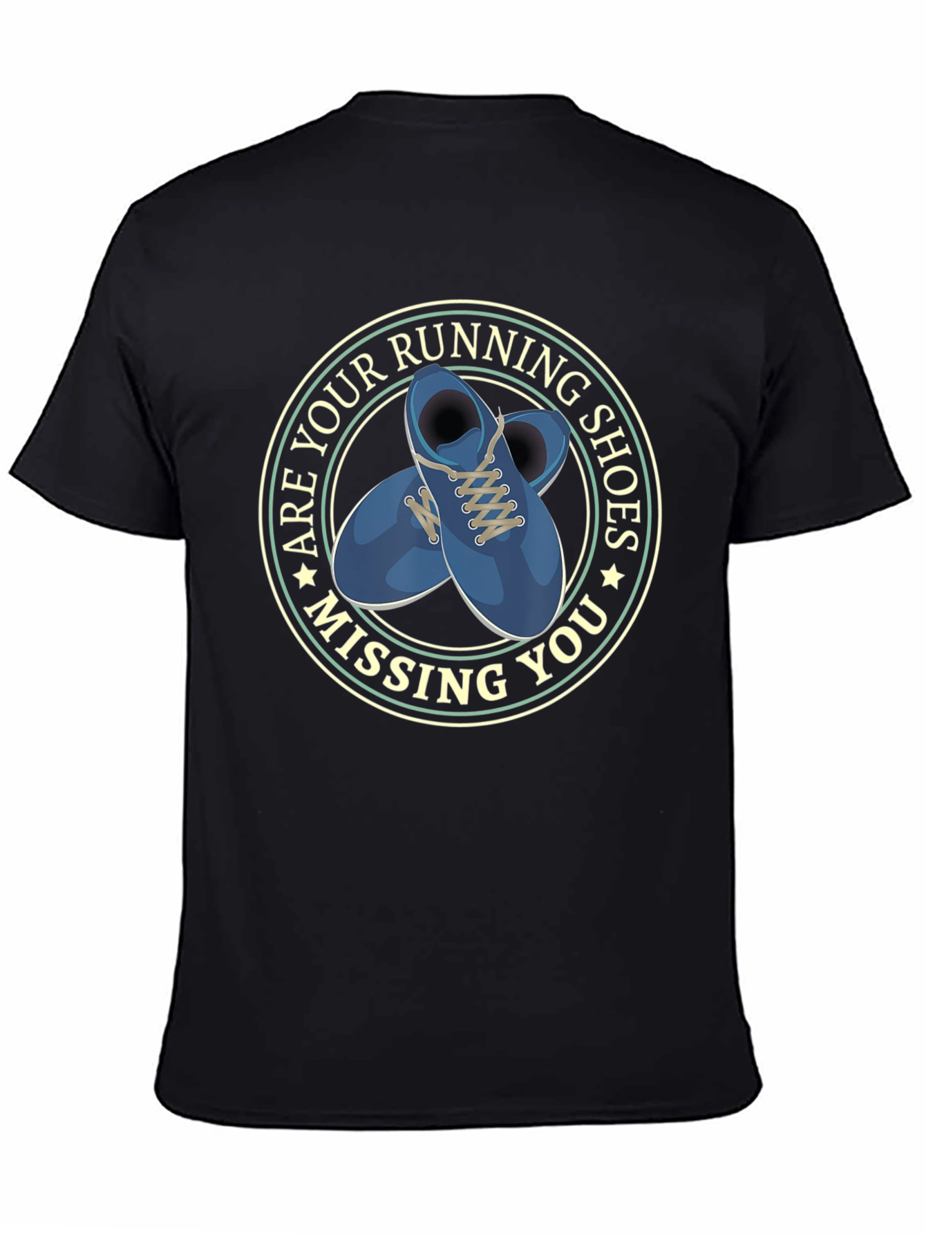 Running Shoes Missing You Black T-Shirt