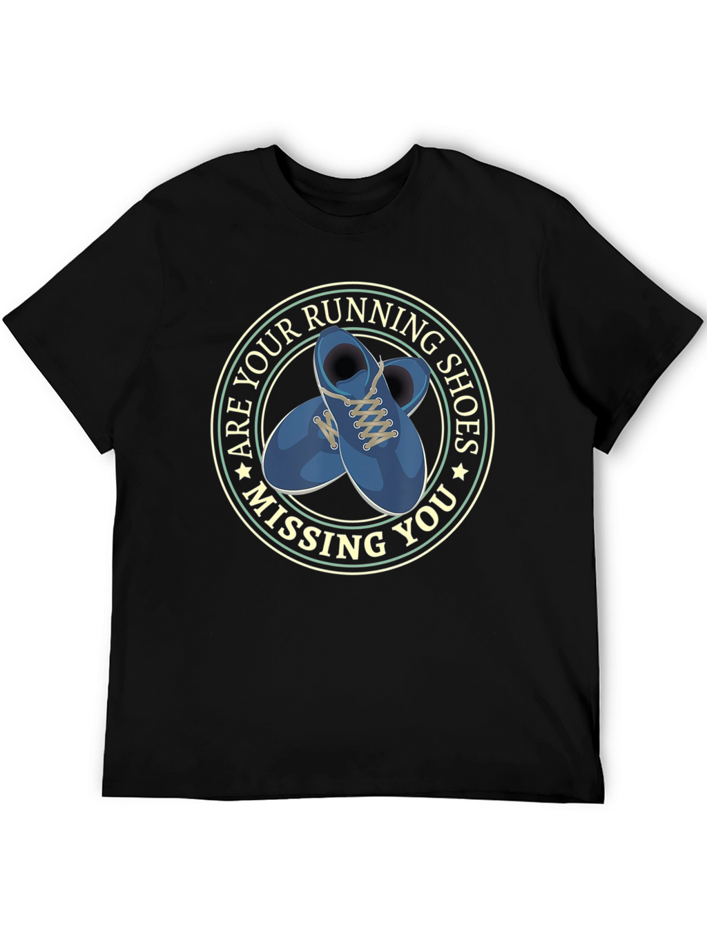 Running Shoes Missing You Black T-Shirt