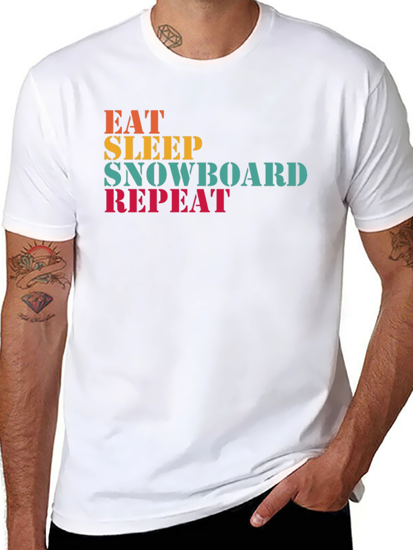 Eat Sleep Snowboard Repeat Graphic Tee
