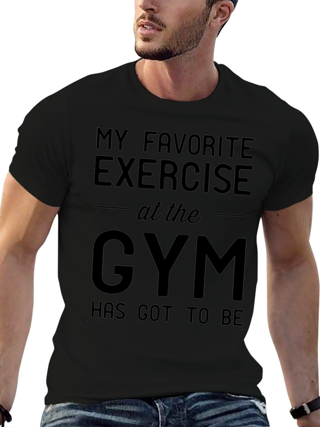 Funny Gym T-Shirt: My Favorite Exercise Tee