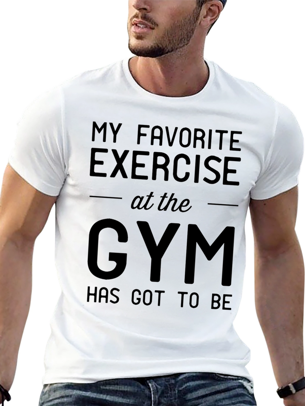 Funny Gym T-Shirt: My Favorite Exercise Tee