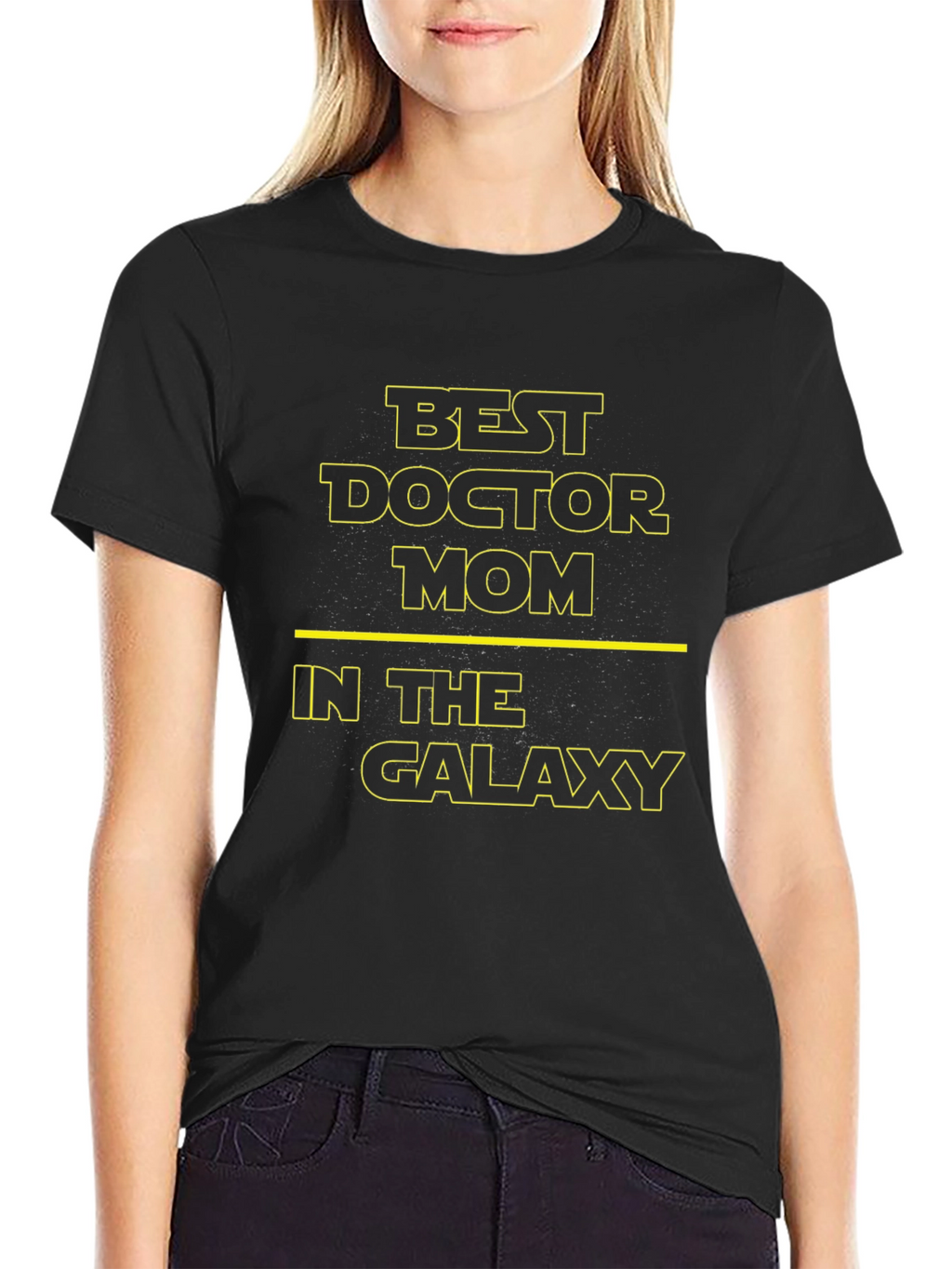 Best Doctor Mom Galaxy T-Shirt - Black
