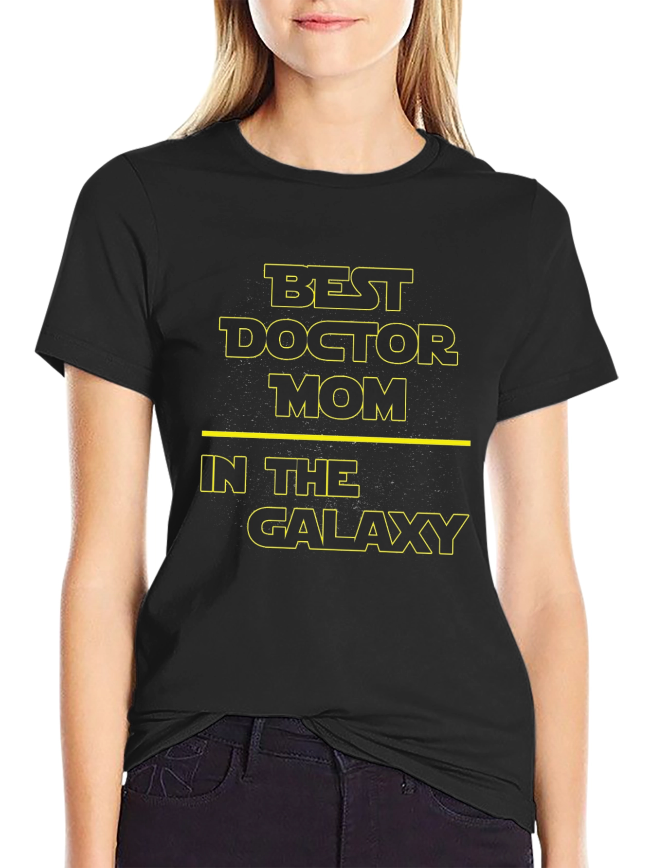 Best Doctor Mom Galaxy T-Shirt - Black