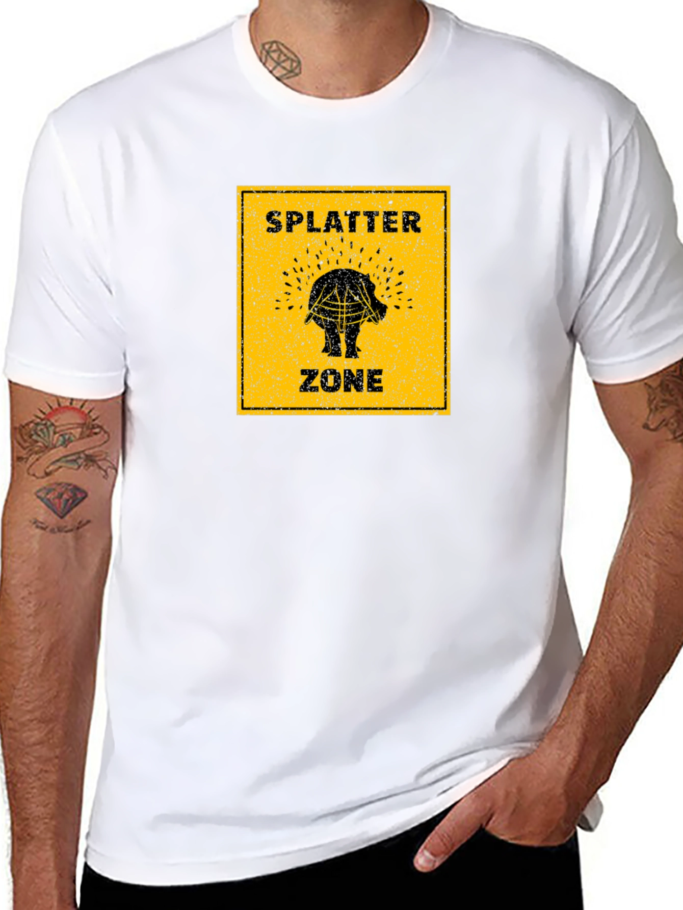 Splatter Zone Funny Graphic T-Shirt