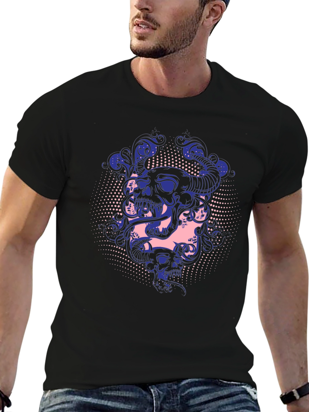 Skull & Snake Graphic Tee