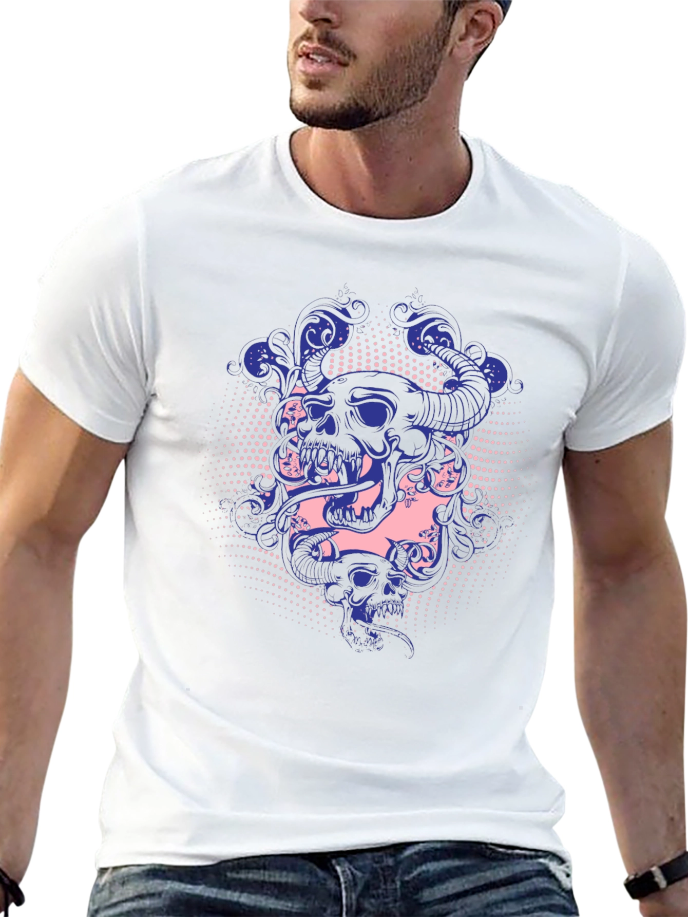 Skull & Snake Graphic Tee