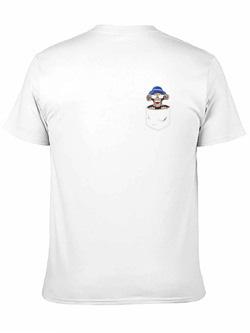 Monkey in Pocket Graphic Tee - Black Casual T-Shirt