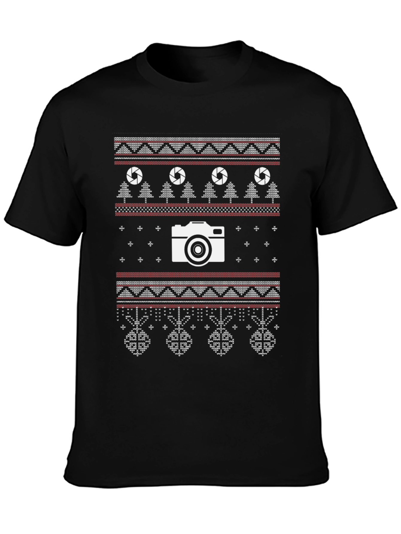 Photographer Christmas T-Shirt - Ugly Sweater Style