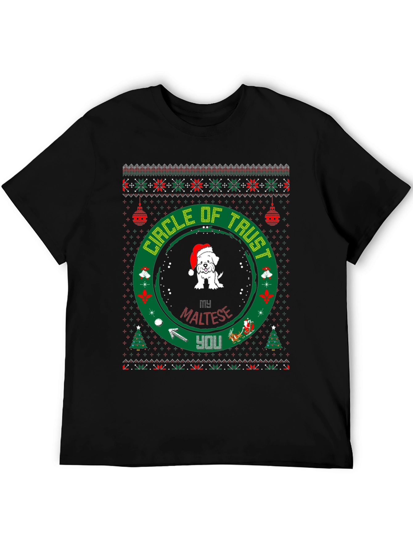 Circle of Trust Maltese Christmas T-Shirt