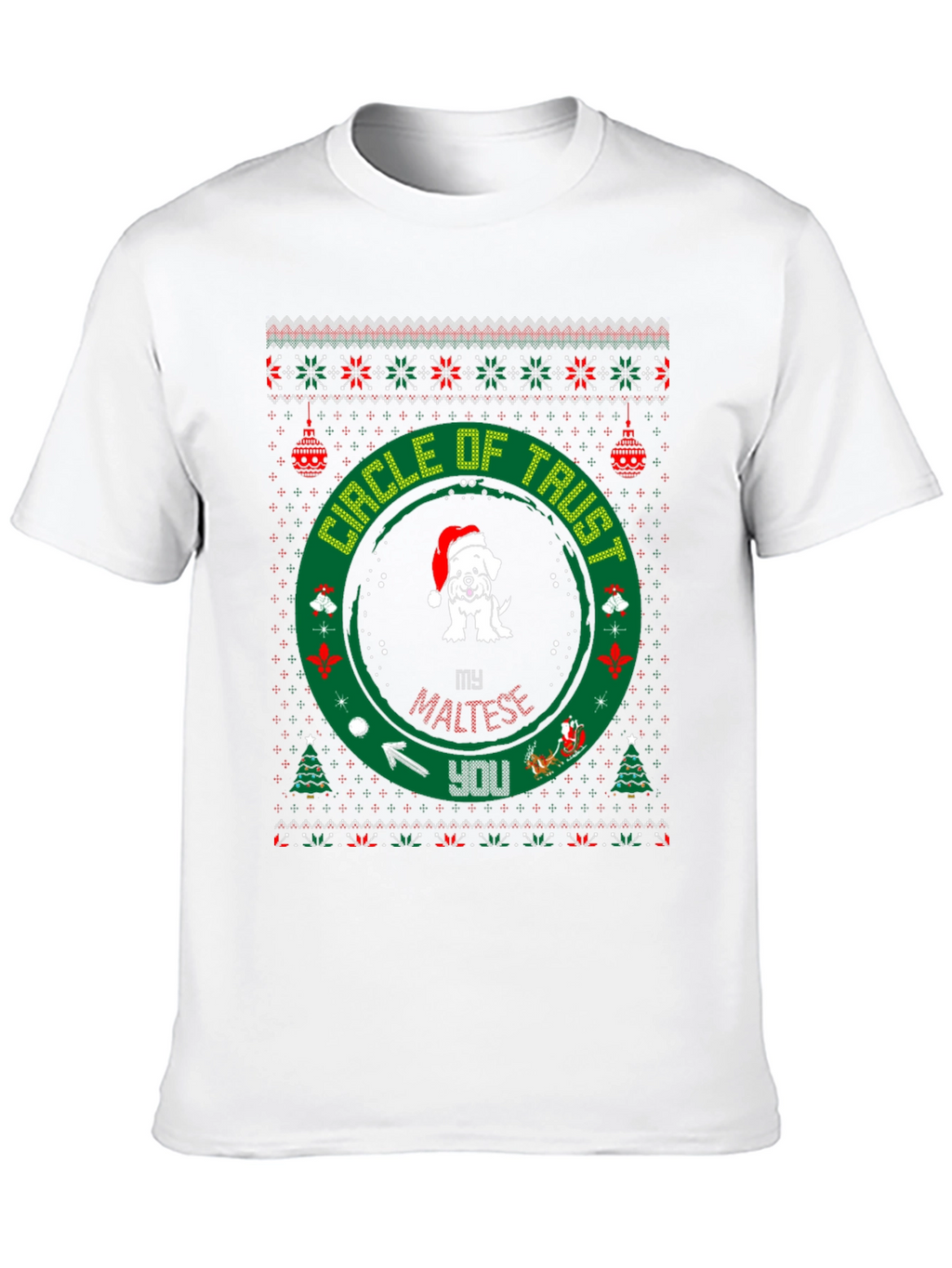 Circle of Trust Maltese Christmas T-Shirt