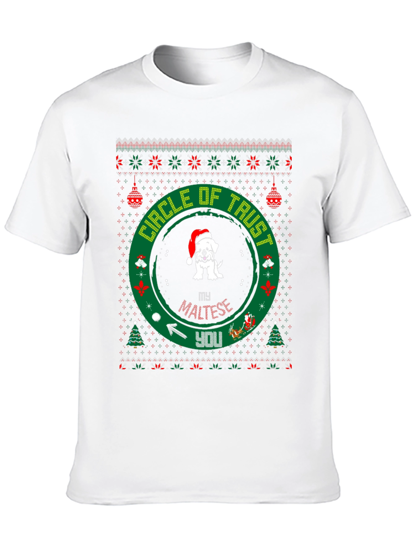 Circle of Trust Maltese Christmas T-Shirt