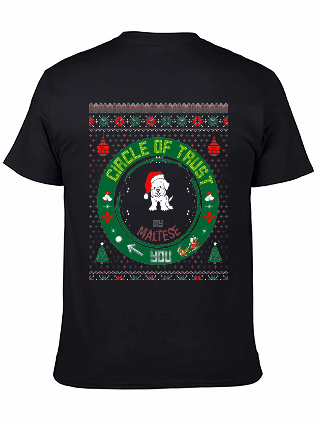 Circle of Trust Maltese Christmas T-Shirt