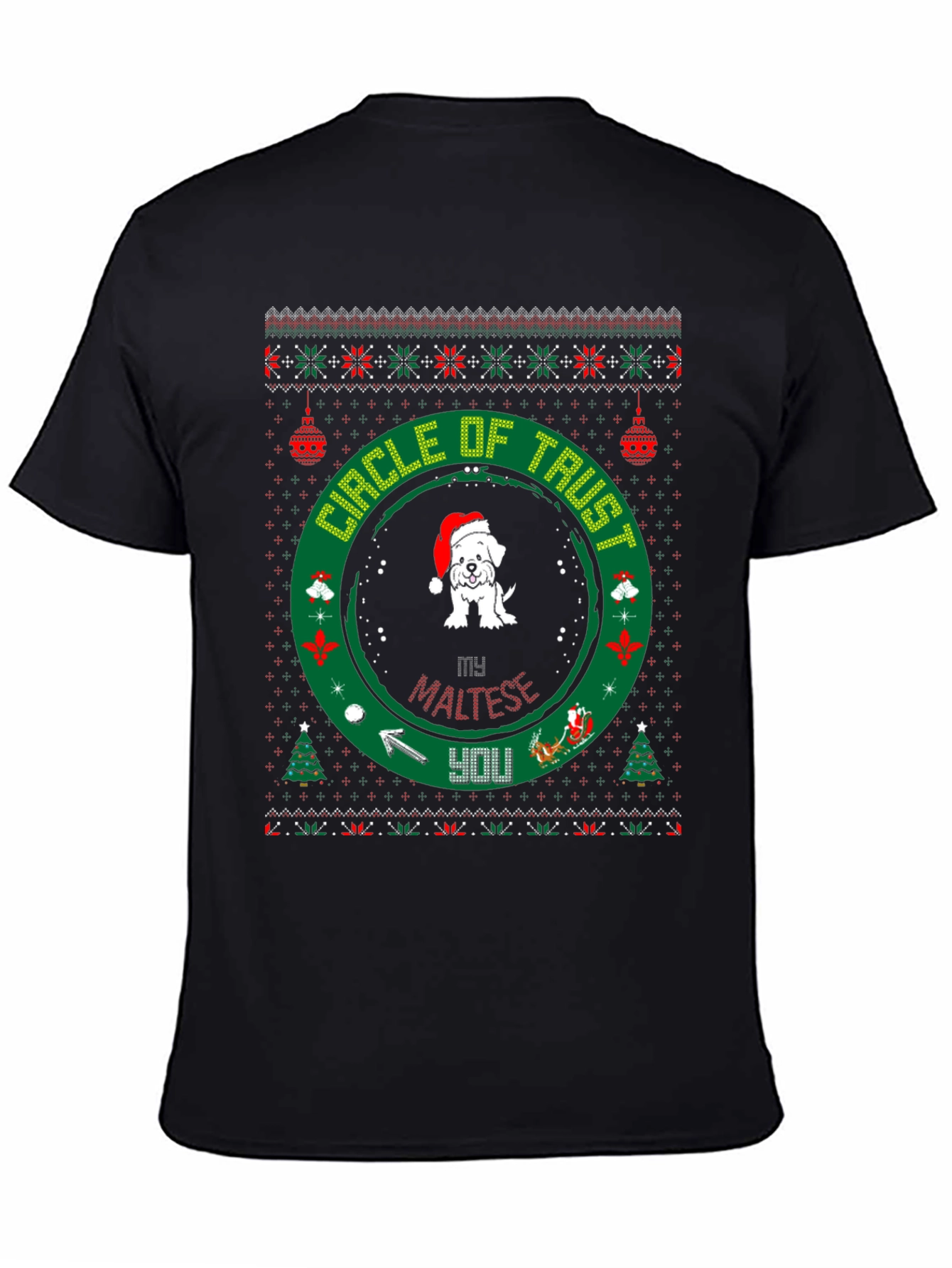 Circle of Trust Maltese Christmas T-Shirt