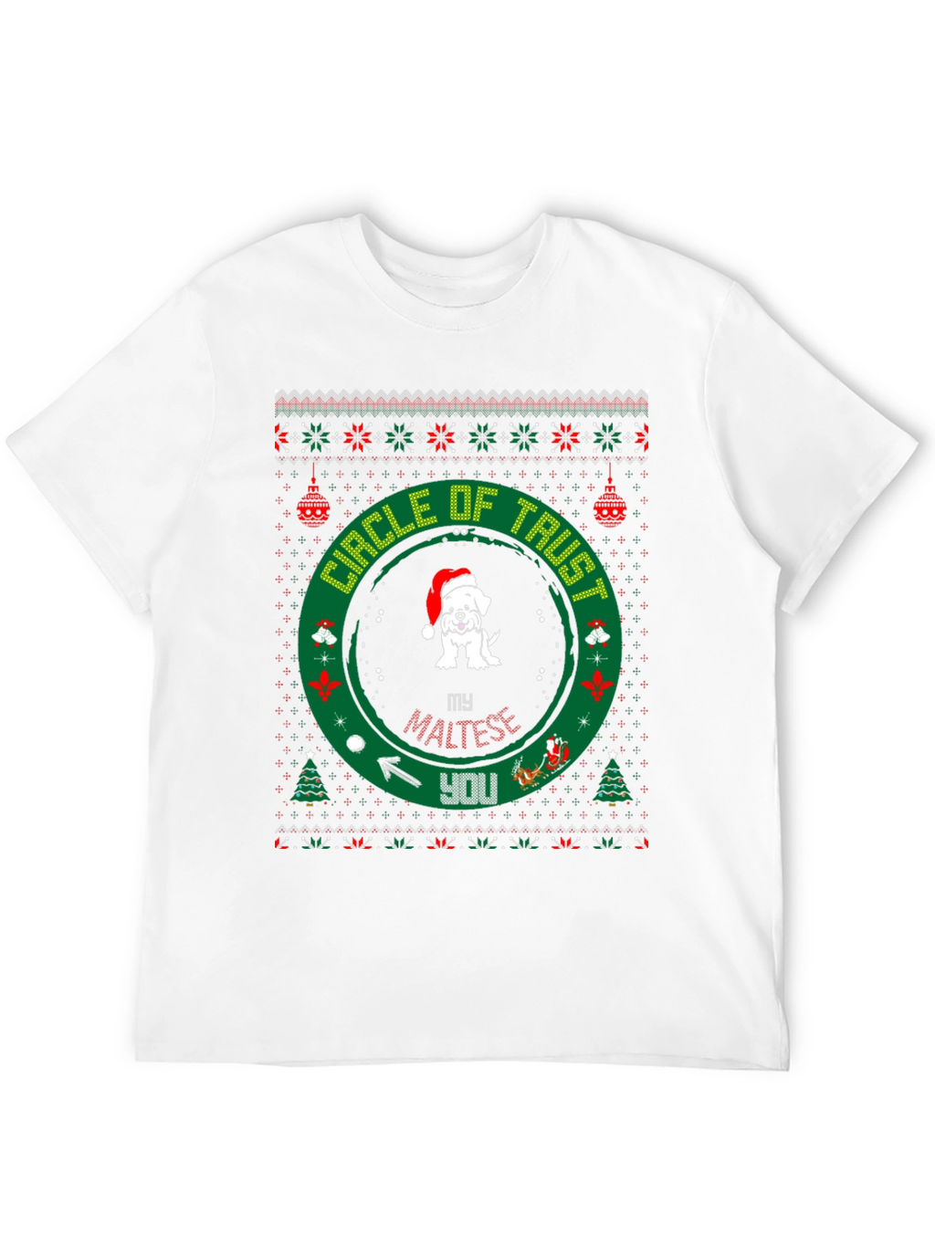 Circle of Trust Maltese Christmas T-Shirt